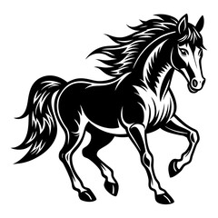 Download Running Horse Vector Art Illustration Eps File For Design.