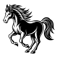 Download Running Horse Vector Art Illustration Eps File For Design.