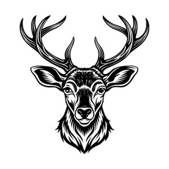 Naklejka premium Download Deer Head Vector Art Illustration Eps File For Design.
