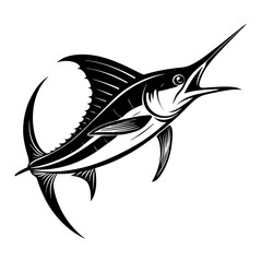 Download Marlin Fish Silhouette Vector Illustration Eps File For Design.