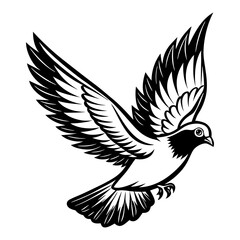Download Pigeon Flying  Vector Illustration Eps File For Design.