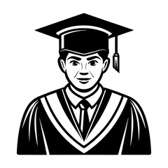 Download Graduate School Student   Vector Illustration Eps File For Design.