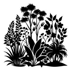 Download Plant And Tree Vector Silhouette Eps File For Design.