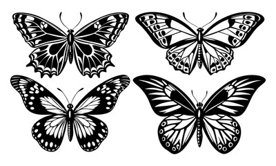 Download Different Butterflies Set Vector Illustration Eps File For Design.