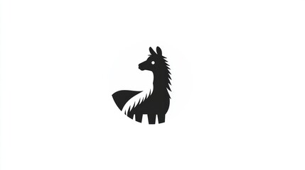 Fototapeta premium Llama Silhouette Design