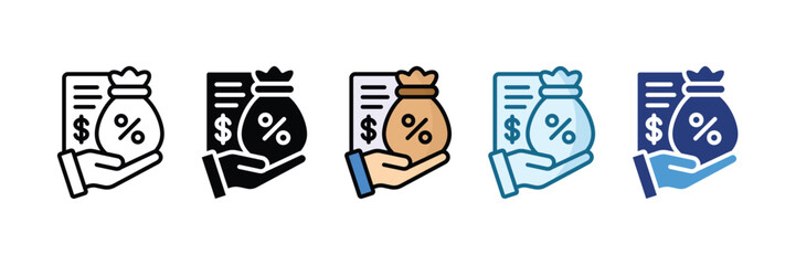 Loan Icon Set Multiple Style Collection