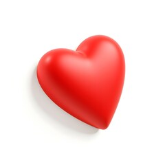 Fototapeta premium red heart on white background