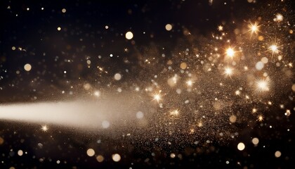 Obraz premium Christmas background Powder Magic shining white dust Fine shiny dust particles fall off slightly Fantastic shimmer effect
