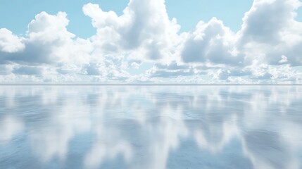 Obraz premium Calm sky reflected in glassy water