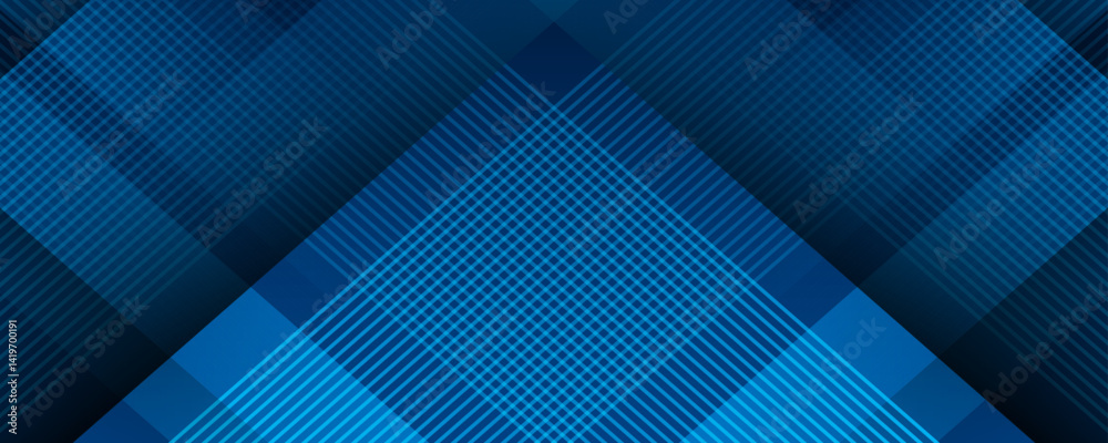 Poster 3d blue techno abstract background overlap layer on dark space with polygon lines effect decoration.