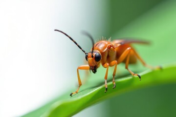 Fototapeta premium Close-up of single insect on pure white background, fauna, single, closeup
