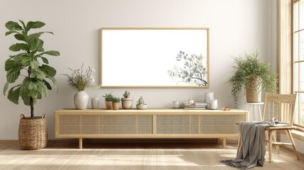 Clean simple white photo frame against a -4 - monochrome exhibition close-up artistic