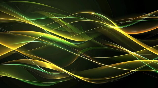 Leuchtende Gr&uuml;ne Wellenlichter Partikelanimation