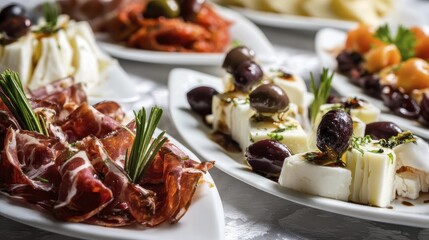 Assortment of Italian antipasto platters -2 - culinary pepperoncini catering