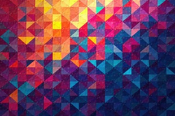 Geometric mosaic with vibrant colors, infinitely repeatable , shapes, vibrant, art