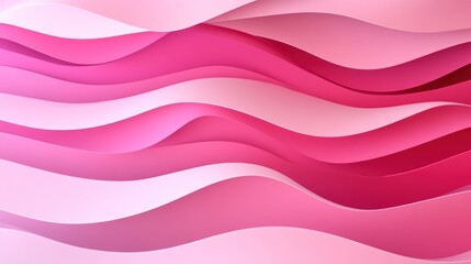 Layered pink wavy graphic design pattern.