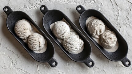 Sleek black ceramic dessert dishes with a-2 - matte styling dessert dish