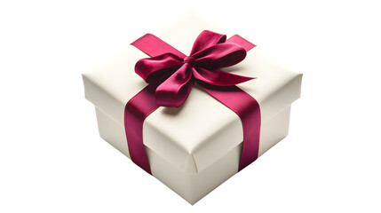 Obraz premium Elegant White Gift Box Wrapped in Classic Plain Paper