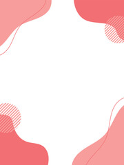 流体シェイプの背景イラスト素材　flat hand drawn fluid shapes background.Cute abstract shapes.Vector loose frame.