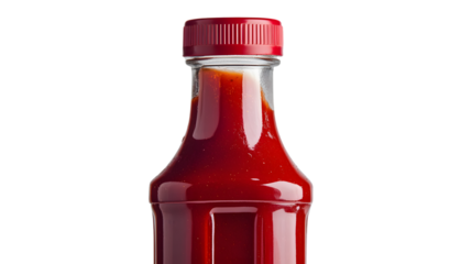 Professional Ketchup Bottle Isolated on White Background for Commercial Use