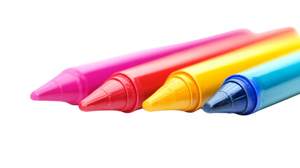 Colorful Markers for Creative Projects, School Supplies, Drawing and Art, Isolated on White
