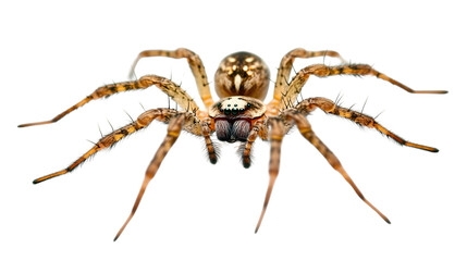 Creepy Spider Isolated on Clean White Background for Design Projects