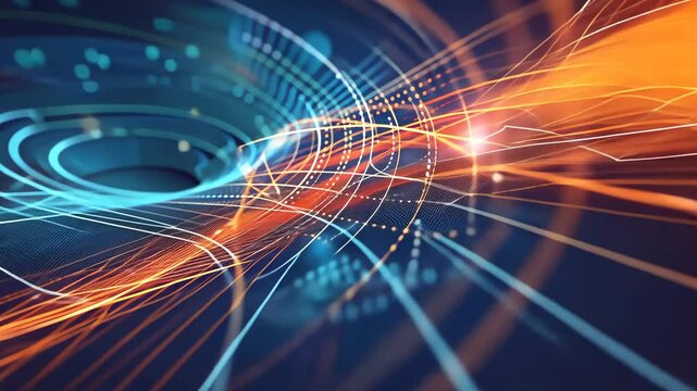 Abstrakter Digitaler Datenstrom Wirbel Animation Hintergrund