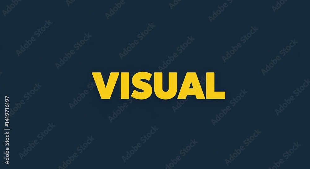 Poster visual is a word that is written in yellow on a blue background
