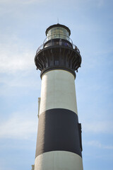 Close-up of Bodie Island Lighthouse, Cape Hatteras National Seashore, Outer Banks, North Carolina