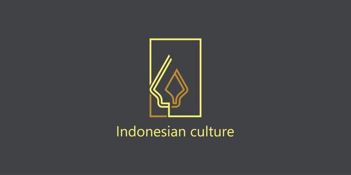 Creative indonesian culture logo design with modern concept