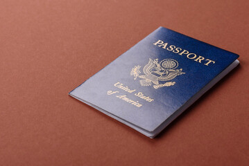 US passport for travelling, flying and doing business. USA document