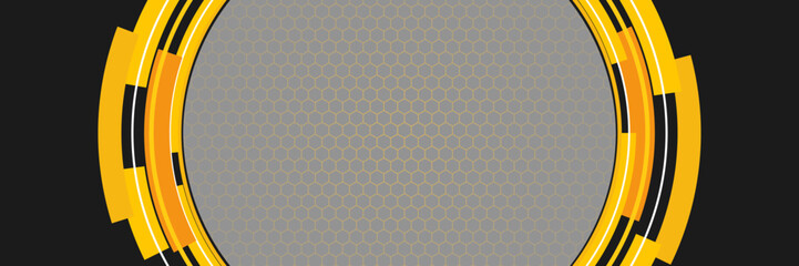 abstract banner design with hexagonal texture with abstract lines