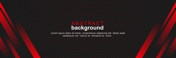 banner design with abstract theme and hexagonal texture