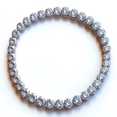 Obraz premium Sparkling Diamond Necklace A Circle of Brilliance, Elegant and Luxurious, Perfect for Special Occasions