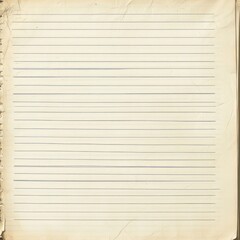 Vintage lined notebook page