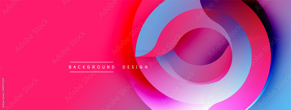 Aufkleber abstract vibrant layers create dynamic visual effect. pink, purple, blue hues blend seamlessly. mode