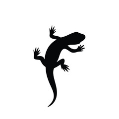 Lizard Silhouette Vector Set - Minimalist Black Gecko and Reptile Illustrations.