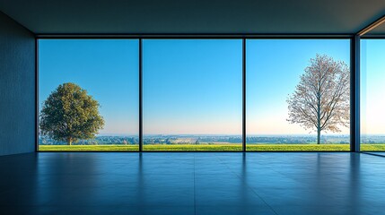 Naklejka premium abstract window panes aligning in tilt toward center