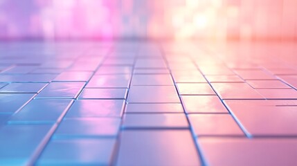 abstract pastel tile alignment over glowing blurred background