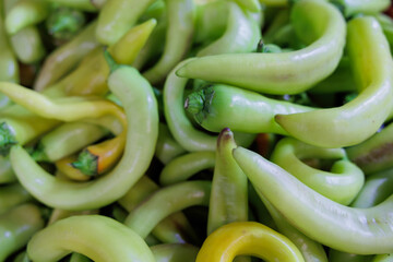 緑色のバナナペッパー