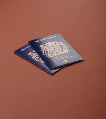 Fototapeta premium British passport for travelling, flying and doing business. UK document