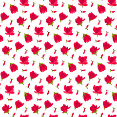 Pink Seamless Pattern Magnolia