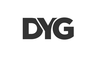 DYG logo design template with strong and modern bold text. Initial based vector logotype featuring simple and minimal typography. Trendy company identity.