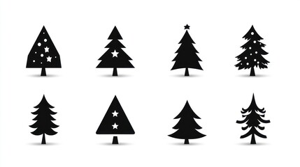 Obraz premium Christmas Tree Icons Collection (10)