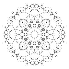 Mandala Coloring Pages for Adults. round ornamental round lace pattern