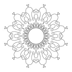Mandala Coloring Pages for Adults. abstract floral frame