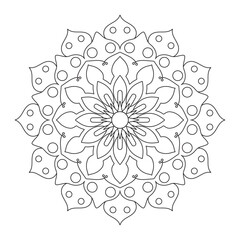 Mandala Coloring Pages for Adults. vector illustration of a flower