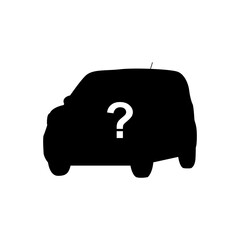 silhouette car, mystery car for surprise vector design