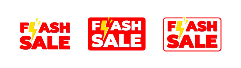 Fresh Flash sale sign on red background and white background