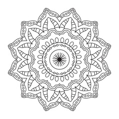 Mandala Coloring Pages for Adults. mandala indian ornament